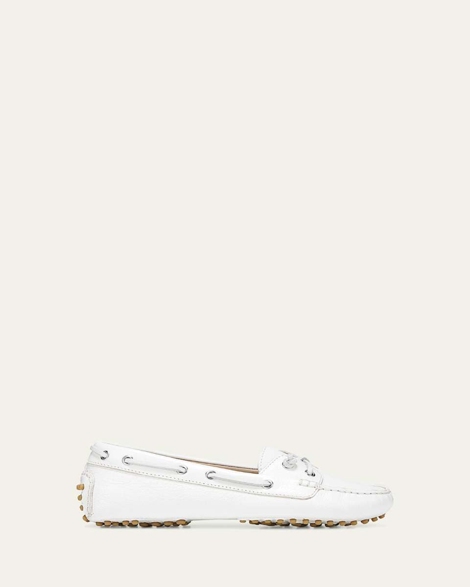 Jia Leather Driver Boat Loafers